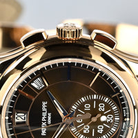 Patek Philippe 5905R Flyback Chronograph - Chocolate Sunburst Dial - May 2021 - Vintage Watch Specialist