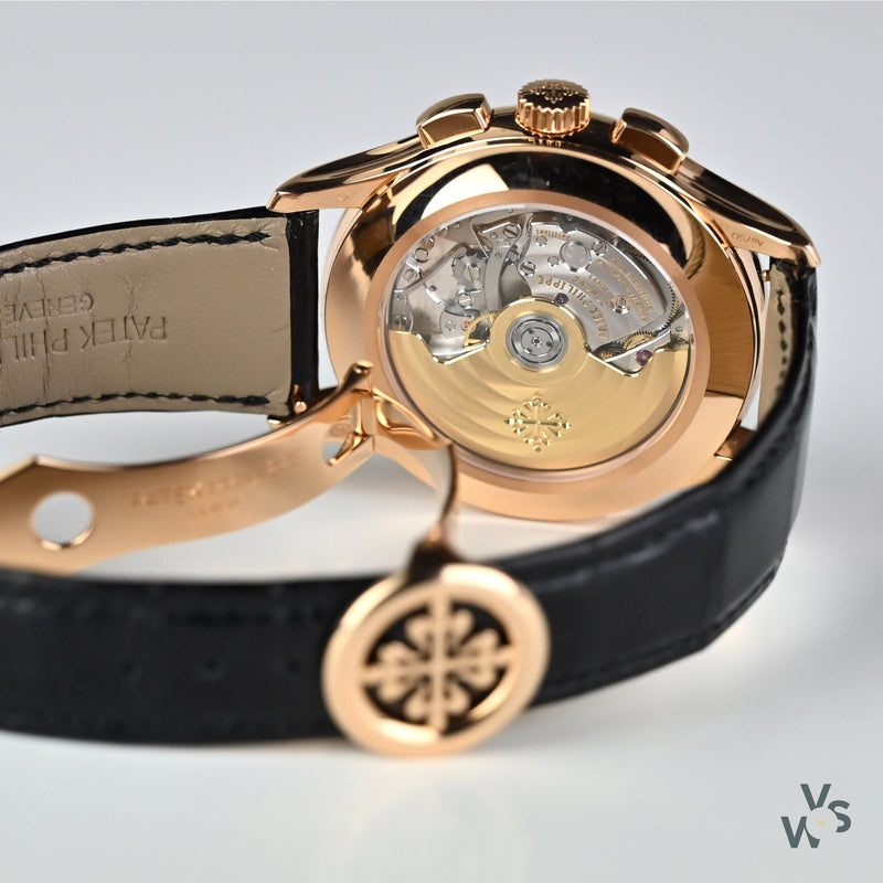 Patek Philippe 5905R Flyback Chronograph - Chocolate Sunburst Dial - May 2021 - Vintage Watch Specialist