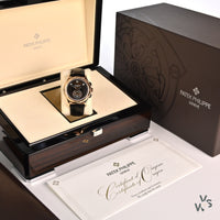 Patek Philippe 5905R Flyback Chronograph - Chocolate Sunburst Dial - May 2021 - Vintage Watch Specialist