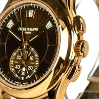 Patek Philippe 5905R Flyback Chronograph - Chocolate Sunburst Dial - May 2021 - Vintage Watch Specialist