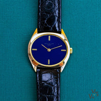 Patek Philippe Ref. 3581 Ellipse Solid 18K Gold Dress Watch - Blue Dial - Vintage Watch Specialist