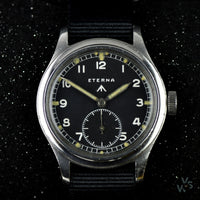 Rare Eterna “Dirty Dozen” WWW British Army Issued WW2 Wristwatch - c1940s - P4715.1113043 - Vintage Watch Specialist