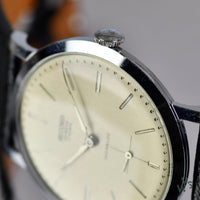 Record - Steel Calatrava Style Dress Watch in a Jumbo Case - circa. 1955 - Vintage Watch Specialist