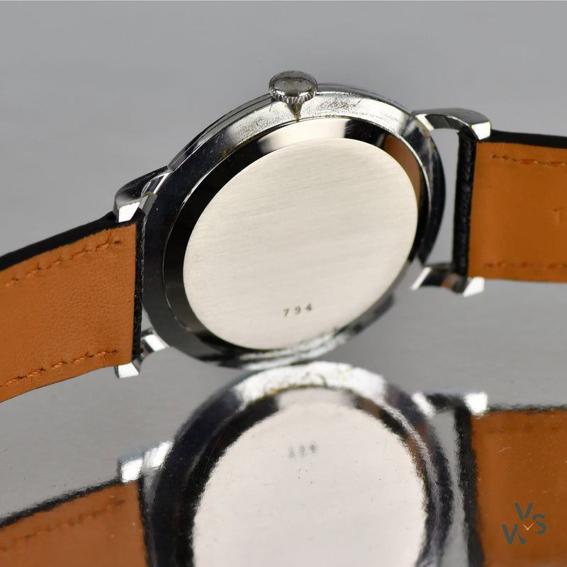 Record - Steel Calatrava Style Dress Watch in a Jumbo Case - circa. 1955 - Vintage Watch Specialist