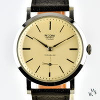 Record - Steel Calatrava Style Dress Watch in a Jumbo Case - circa. 1955 - Vintage Watch Specialist