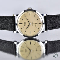 Record - Steel Calatrava Style Dress Watch in a Jumbo Case - circa. 1955 - Vintage Watch Specialist