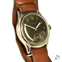 Record WWII D-H German Army Military Issued Wristwatch - c.1930s - Vintage Watch Specialist