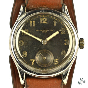 Record WWII D-H German Army Military Issued Wristwatch - c.1930s - Vintage Watch Specialist