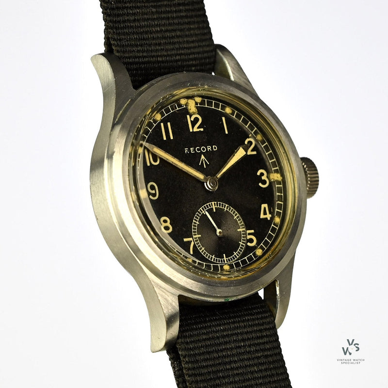 Record WWW Dirty Dozen World War II Issued Military Watch - Rare Matching Case Numbers - c.1945 - Vintage Watch Specialist