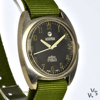 Roamer Rhodesian Anfibio Military Watch Issued 1973-1976 ref 520-1120.016 - Vintage Watch Specialist