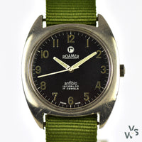 Roamer Rhodesian Anfibio Military Watch Issued 1973-1976 ref 520-1120.016 - Vintage Watch Specialist