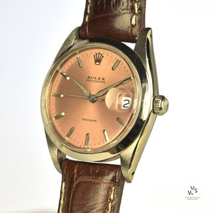 Rolex Date - Model Ref: 6694 - Salmon Dial - c.1969 - Manual - Vintage Watch Specialist