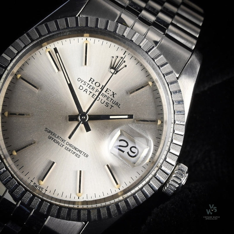 Rolex Datejust - Model 16030 - Silver Sunburst Dial - Box and Papers - c.1984 - Vintage Watch Specialist