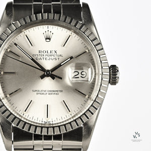 Rolex Datejust - Model 16030 - Silver Sunburst Dial - Box and Papers - c.1984 - Vintage Watch Specialist