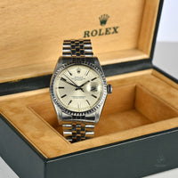 Rolex Datejust - Model Ref: 1603 - Silver Sunburst Dial - Box and Papers - c.1977 - Vintage Watch Specialist