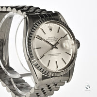 Rolex Datejust - Quickset Model 16030 - Silver Sunburst Dial - Box and Papers - 1984 - Vintage Watch Specialist