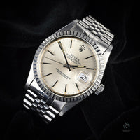 Rolex Datejust - Quickset Model 16030 - Silver Sunburst Dial - Box and Papers - 1984 - Vintage Watch Specialist