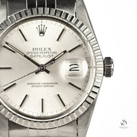 Rolex Datejust - Quickset Model 16030 - Silver Sunburst Dial - Box and Papers - 1984 - Vintage Watch Specialist