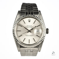 Rolex Datejust - Quickset Model 16030 - Silver Sunburst Dial - Box and Papers - 1984 - Vintage Watch Specialist