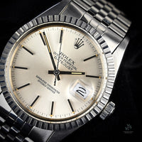 Rolex Datejust - Quickset Model 16030 - Silver Sunburst Dial - Box and Papers - 1984 - Vintage Watch Specialist