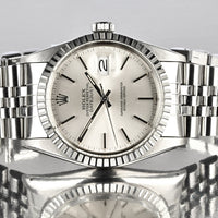 Rolex Datejust - Quickset Model 16030 - Silver Sunburst Dial - Box and Papers - 1984 - Vintage Watch Specialist