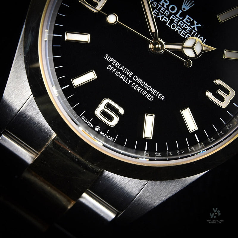 Rolex Explorer - Gold and Steel - Model Ref: 124273 - 2022 Box and Papers - Vintage Watch Specialist