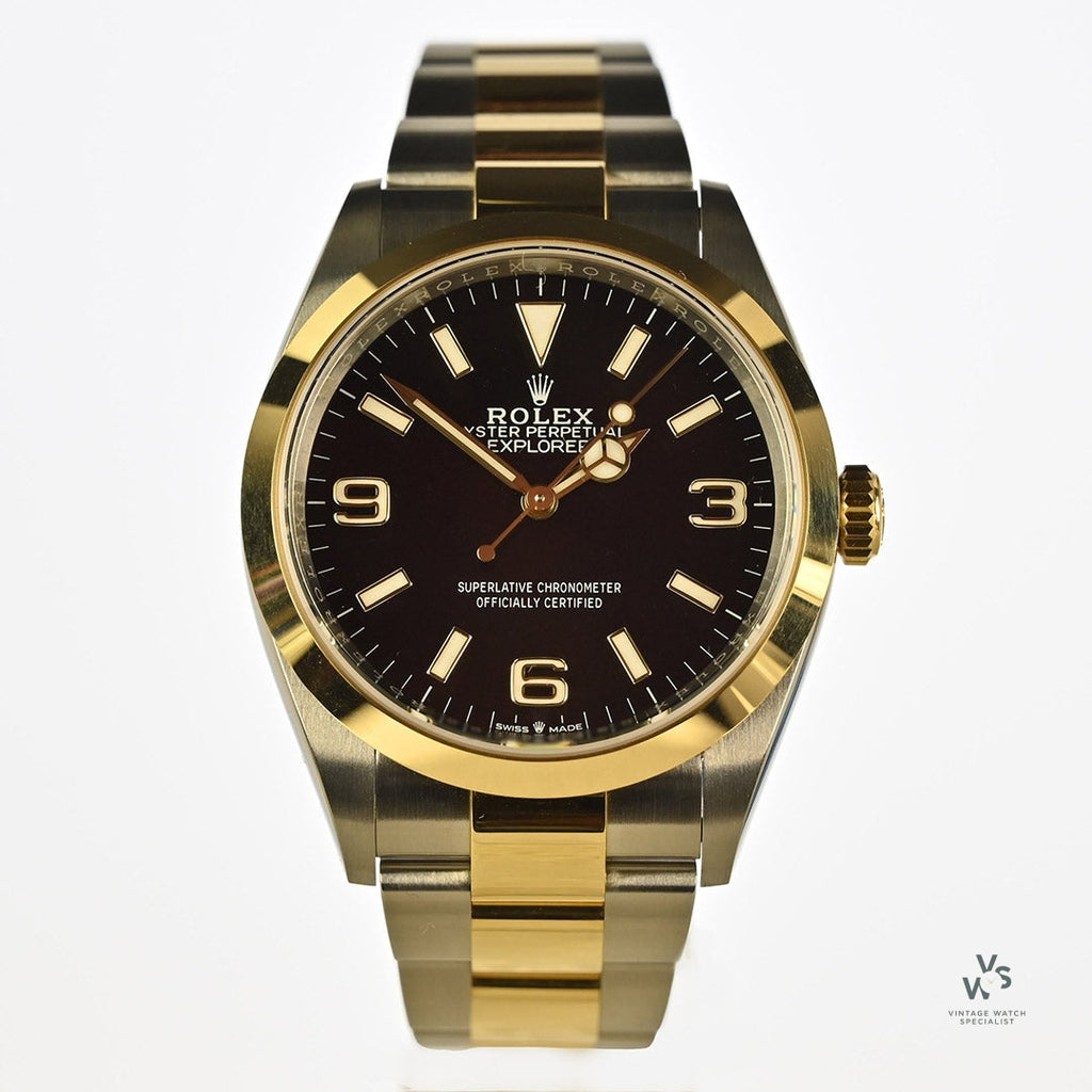 Rolex Explorer - Gold and Steel - Model Ref: 124273 - 2022 Box and Papers - Vintage Watch Specialist