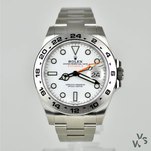 Rolex Explorer II Oyster Perpetual Date - Ref.216570 white dial - New and unworn box and papers - June 2020 - Vintage Watch Specialist