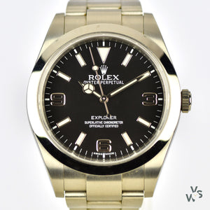 Rolex Explorer - Reference 214270 - Box and Papers - A Now Discontinued 39mm Watch - Vintage Watch Specialist