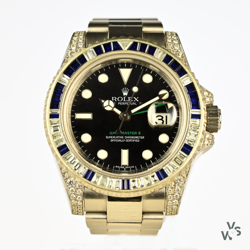 GMT-Master II 116710LN - Custom Diamond Set Rolex - 2010 - Vintage Watch Specialist