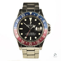 Rolex GMT Master Pepsi - Model Ref:1675 - Watch Only - 1968 - Vintage Watch Specialist