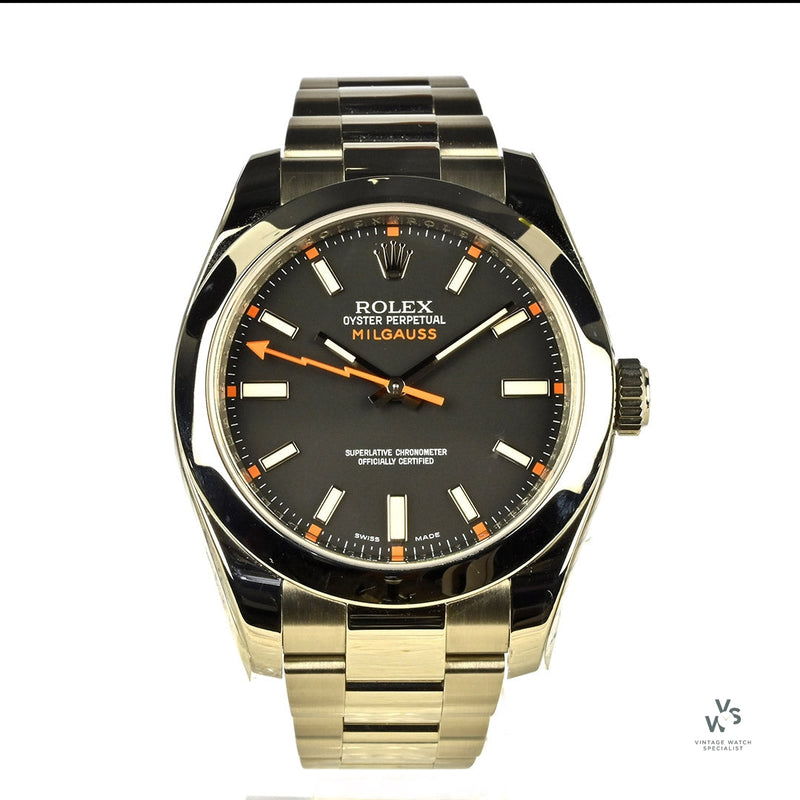 Rolex Milgauss - Model Ref: 116400GV - Intense Black Dial - 2016 - Vintage Watch Specialist