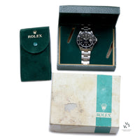 Rolex OP Submariner Date - Model Ref: 168000 (Transitional) - Box + Spare Links + Swing Tag - c.1987 - Vintage Watch Specialist