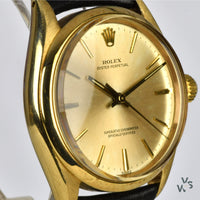 Rolex Oyster Perpetual 9k Gold - Model Ref: 1002 - Calibre 1560 - c.1963 - Vintage Watch Specialist