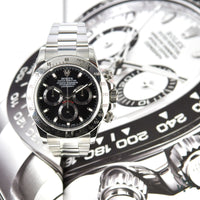 Rolex Oyster Perpetual Cosmograph Daytona - Pre-Ceramic Steel Watch with Black Dial - Vintage Watch Specialist