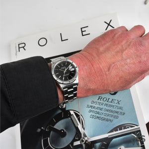 Rolex Oyster Perpetual Date With Black Dial. 15210. 2001. - Vintage Watch Specialist