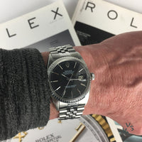 Rolex Oyster Perpetual Datejust - Black Dial - Model Ref: 1603 - c.1969 - Vintage Watch Specialist