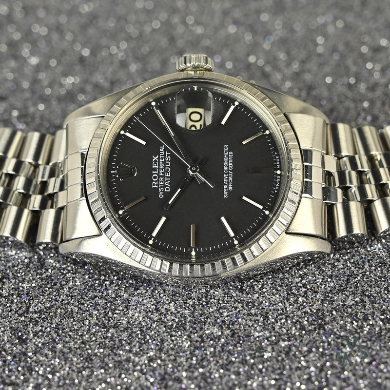 Rolex Oyster Perpetual Datejust - Black Dial - Model Ref: 1603 - c.1969 - Vintage Watch Specialist