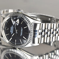 Rolex Oyster Perpetual Datejust - Black Dial - Model Ref: 1603 - c.1969 - Vintage Watch Specialist