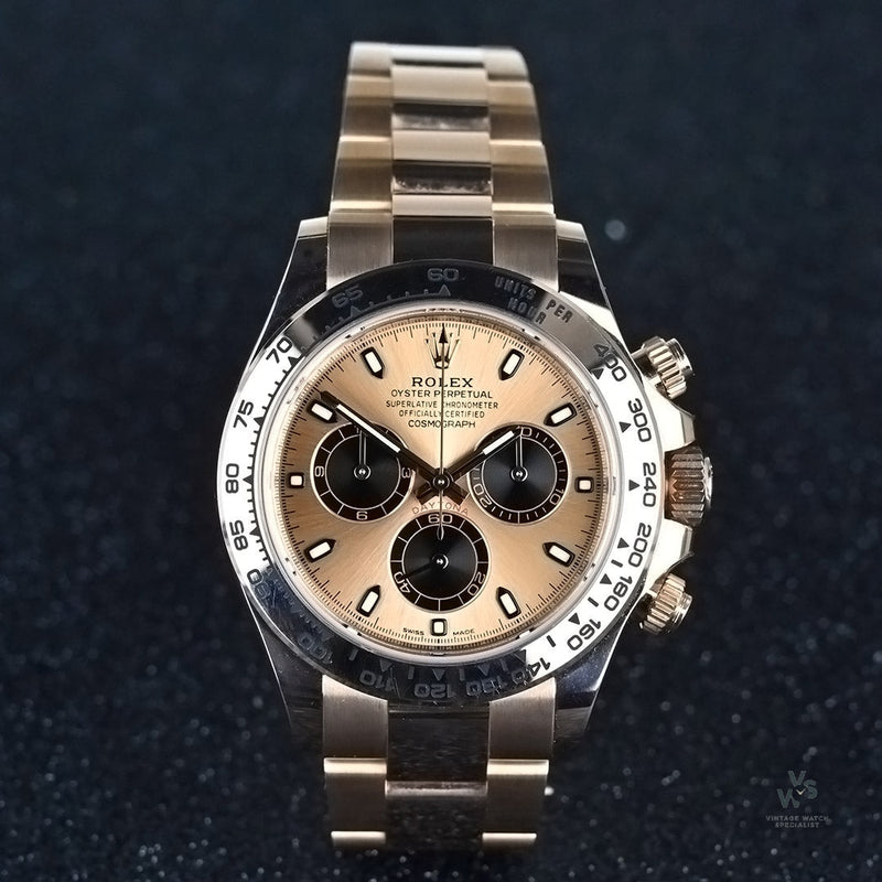 Rolex Oyster Perpetual Daytona in Everose Gold - Complete Set - Dated Dec 2020 - Vintage Watch Specialist