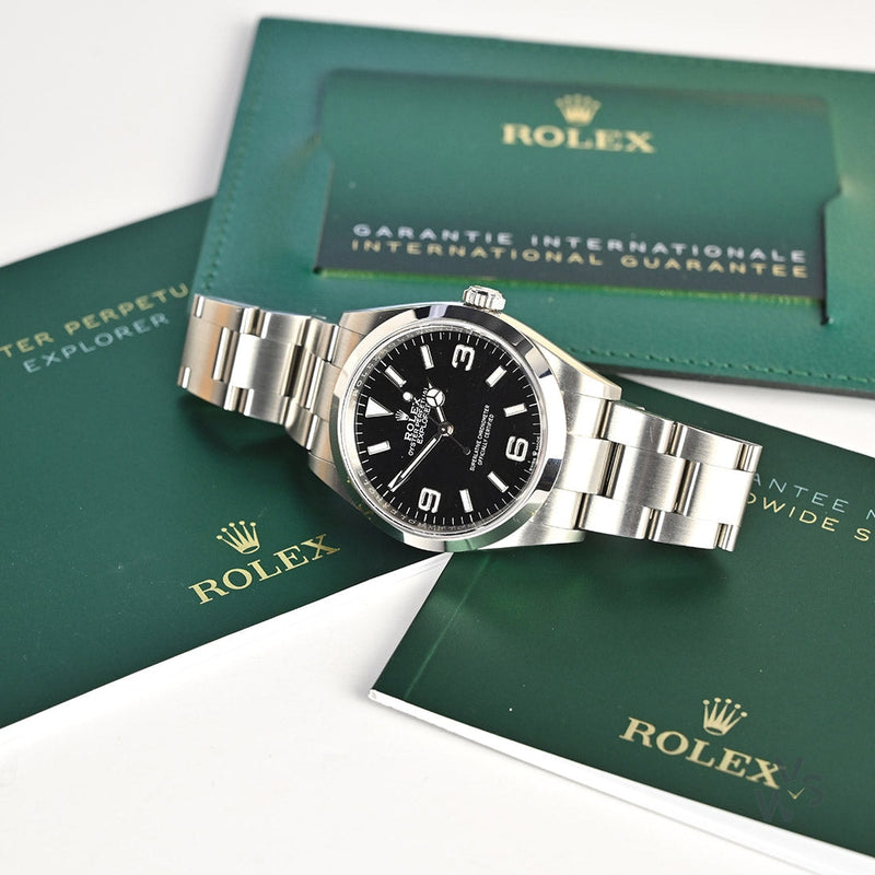 Rolex Oyster Perpetual Explorer - New/Unworn - Model Ref: 124270 - September 2021 - Full Set - Vintage Watch Specialist