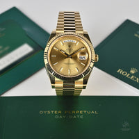 Rolex Oyster Perpetual Gold Day/Date 40 - Model Ref:228238 - Issued 05/03/2022 - Box and Paperwork - Vintage Watch Specialist