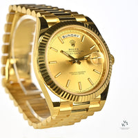 Rolex Oyster Perpetual Gold Day/Date 40 - Model Ref:228238 - Issued 05/03/2022 - Box and Paperwork - Vintage Watch Specialist