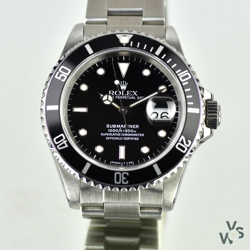 Rolex Oyster Perpetual Submariner Date - c.1991 - w/ Box and Papers - Ref. 16610 - Swiss-T-25 Dial - Vintage Watch Specialist