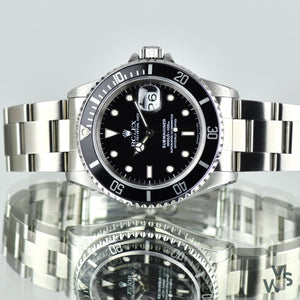 Rolex Oyster Perpetual Submariner Date - c.1991 - w/ Box and Papers - Ref. 16610 - Swiss-T-25 Dial - Vintage Watch Specialist