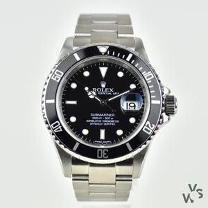 Rolex - Oyster Perpetual Submariner - Date - Model Ref: 16610LN - With Box and Paperwork - 2013 - Vintage Watch Specialist