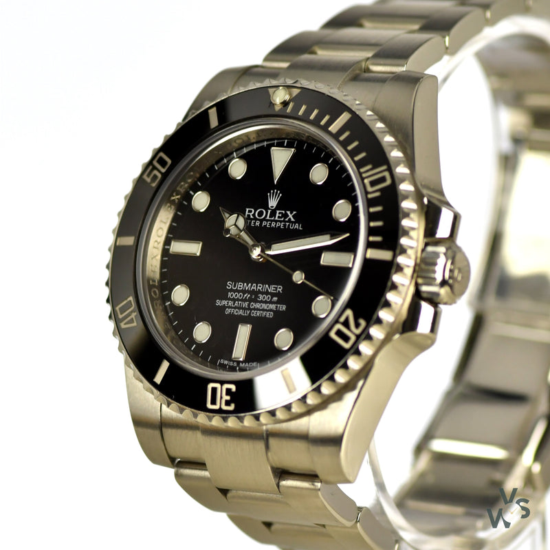 Rolex - Oyster Perpetual Submariner - Ref: 114060 No Date - 2013 with Box and Paperwork - Vintage Watch Specialist