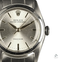 Rolex Oyster Speed King POW - Model Ref: 5056 - Manual Wind - Silver Sunburst Dial - c.1948 - Box Only - Vintage Watch Specialist