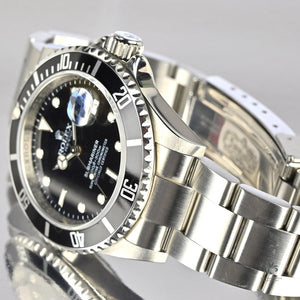 Rolex Oyster Submariner with Date - Reference 16610 - Black Dial - Issued 2008 - Box and Papers - Vintage Watch Specialist