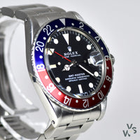 Rolex - Reference: 1675 - Oyster Perpetual GMT Master ‘Pepsi’ Bezel - circa.1971 - Vintage Watch Specialist